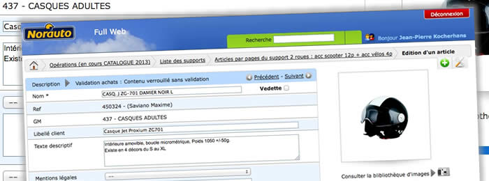 Une application Full Web pour la gestion du flux texte des éditions Norauto