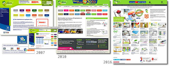 Page d'accueil illicopress de 2007 à 2016