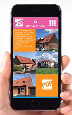 POP Immobilier, site web mobile
